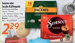 inkoop Senseo oder Jacobs Kaffeepads Angebot