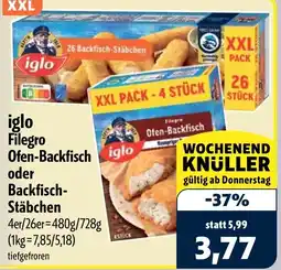 Aktiv Irma iglo Filegro Ofen-Backfisch Angebot