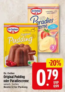 Elli Markt Dr. Oetker Original Pudding oder Paradiescreme Angebot