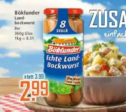 Klaas und Kock Böklunder Echte Land-Bockwurst Angebot