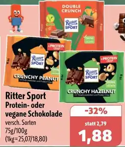 Aktiv Irma Ritter Sport Protein- oder vegane Schokolade Angebot