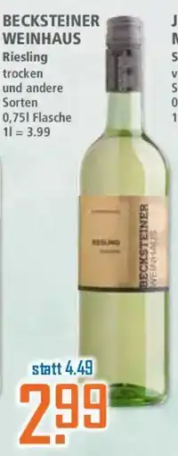 Klaas und Kock BECKSTEINER WEINHAUS Riesling trocken Angebot