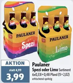 Aktiv Irma Paulaner Spezi oder Limo Angebot