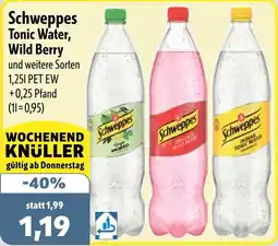 Aktiv Irma Schweppes Tonic Water, Wild Berry Angebot