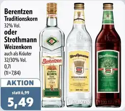 Aktiv Irma Berentzen Traditionskorn oder Strothmann Weizenkorn Angebot