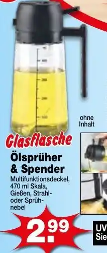 Krümet Sonderposten Glasflasche Ölsprüherspender & Spender Angebot