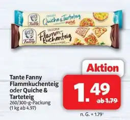 Markant Markt Tante Fanny Flammkuchenteig oder Quiche & Tarteteig Angebot