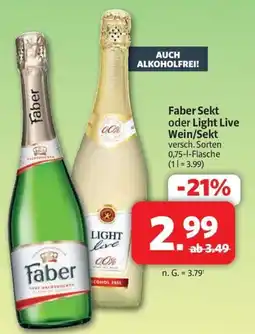 Markant Markt Faber Sekt oder Light Live Wein/Sekt Angebot