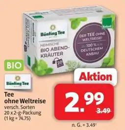 Markant Markt Bünting Tee Heimische Bio Abend-Kräuter Angebot