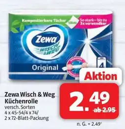 Markant Markt Zewa Wisch & Weg Küchenrolle Angebot