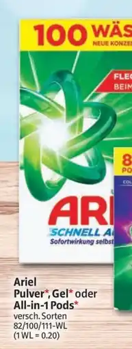 Markant Markt Ariel Pulver, Gel oder All-in-1 Pods Angebot