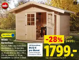 Lidl WEKA Gartenhaus Angebot