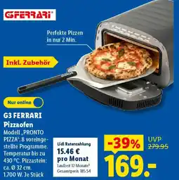 Lidl G3 FERRARI Pizzaofen Angebot