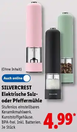 Lidl SILVERCREST Elektrische Salz- oder Pfeffermühle Angebot