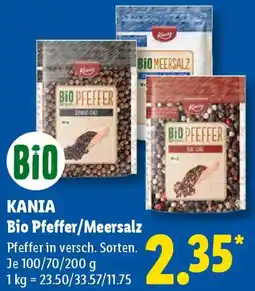 Lidl KANIA Bio Pfeffer/Meersalz Angebot