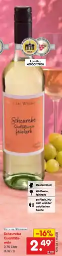Netto Marken-Discount Scheurebe Qualitätswein Angebot