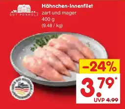 Netto Marken-Discount GUT PONHOLZ Hähnchen-Innenfilet Angebot