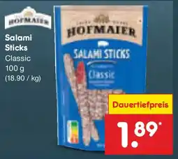Netto Marken-Discount HOFMAIER Salami Sticks Angebot