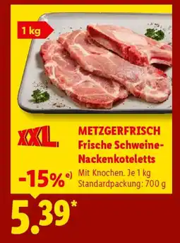 Lidl METZGERFRISCH Frische Schweine- Nackenkoteletts Angebot
