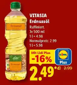 Lidl VITASIA Erdnussöl Angebot