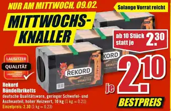 B1 Discount Baumarkt Rekord Bundelbriketts 10kg Angebot