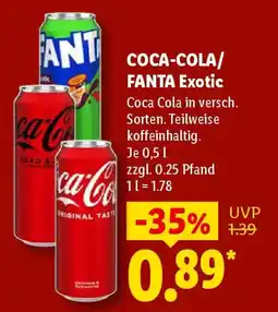 Lidl COCA-COLA/ FANTA Exotic Angebot