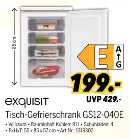 MEDIMAX exquisit Tisch-Gefrierschrank GS12-040E Angebot