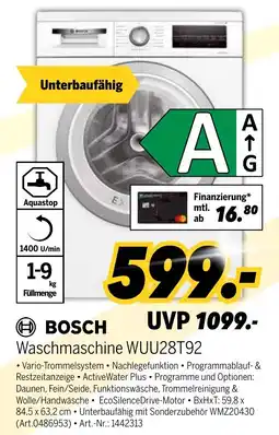 MEDIMAX BOSCH Waschmaschine WUU28T92 Angebot