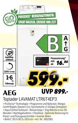 MEDIMAX AEG Toplader LAVAMAT LTR6T4EP3 Angebot