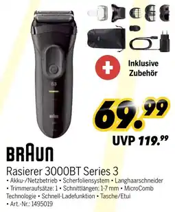MEDIMAX BRAUN Rasierer 3000BT Series 3 Angebot