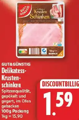 NP Discount Gut & Günstig Delikatess Krustenschinken Angebot