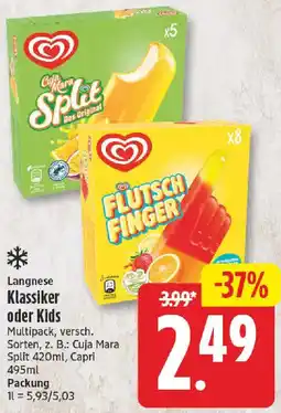 NP Discount Langnese Klassiker oder Kids Angebot