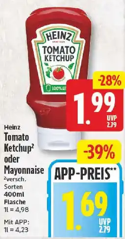 NP Discount Heinz Tomato Ketchup oder Mayonnaise Angebot