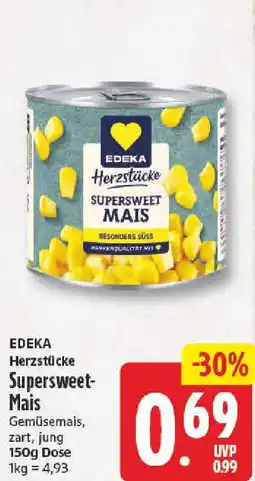 NP Discount EDEKA Herzstücke Supersweet Mais Angebot