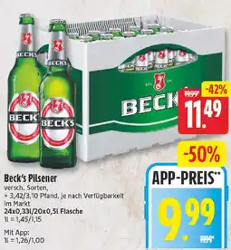 NP Discount Beck's Pilsener Angebot