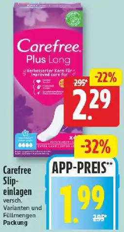 NP Discount Carefree Slipeinlagen Angebot