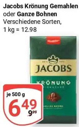 Globus Jacobs Krönung Gemahlen oder Ganze Bohnen Angebot