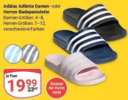 Globus Adidas Adilette Damen oder Herren-Badepantolette Angebot