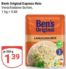 Globus Ben's Original Express Reis Angebot