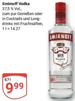 Globus Smirnoff Vodka Angebot