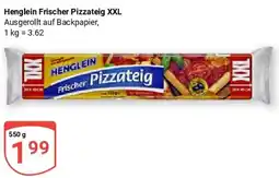 Globus Henglein Frischer Pizzateig XXL Angebot