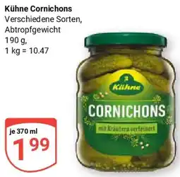 Globus Kühne Cornichons Angebot