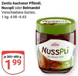 Globus Zentis Aachener Pflümli, Nusspli oder Belmandel Angebot