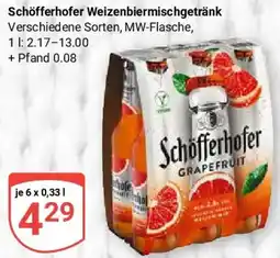 Globus Schöfferhofer Weizenbiermischgetränk Angebot