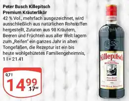Globus Peter Busch Killepitsch Premium Kräuterlikör Angebot
