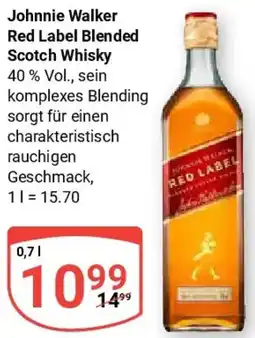 Globus Johnnie Walker Red Label Blended Scotch Whisky Angebot