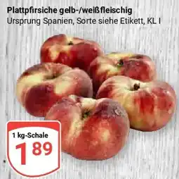 Globus Plattpfirsiche gelb/weißfleischig Angebot