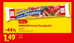 Lidl HENGLEIN Frischer Pizzateig XXL Angebot