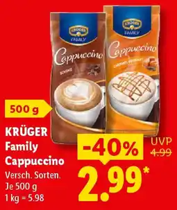Lidl KRÜGER Family Cappuccino Angebot