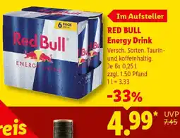 Lidl RED BULL Energy Drink Angebot